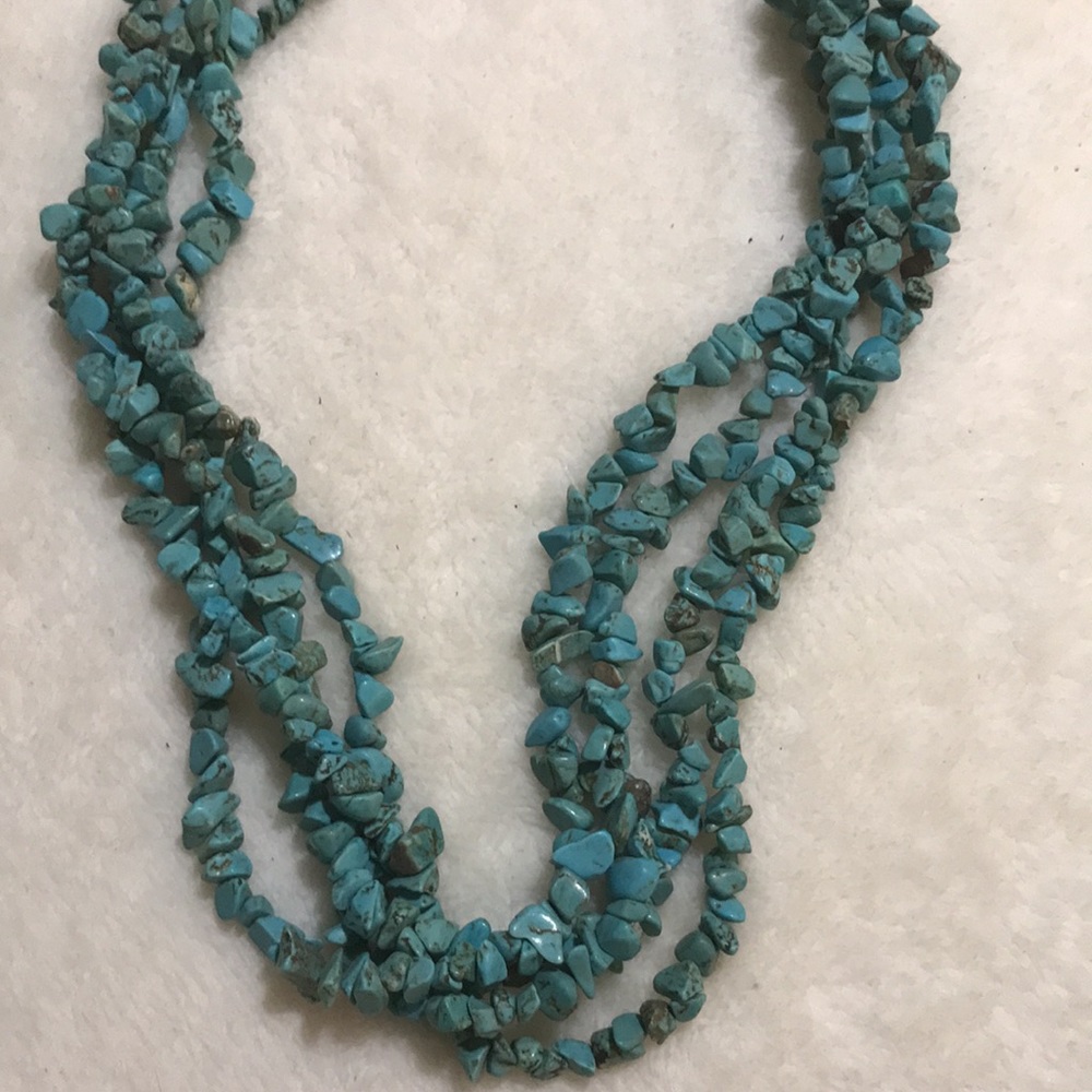 | NWT Chico’s Faux Turquoise Necklace - 22” W/ 4” Extender - Picture 2 of 3